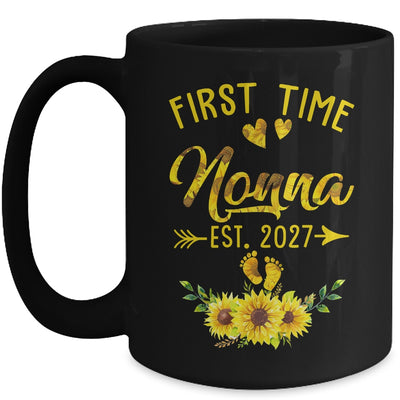 First Time Nonna Est 2027 Sunflower Promoted To Nonna Mug | teecentury