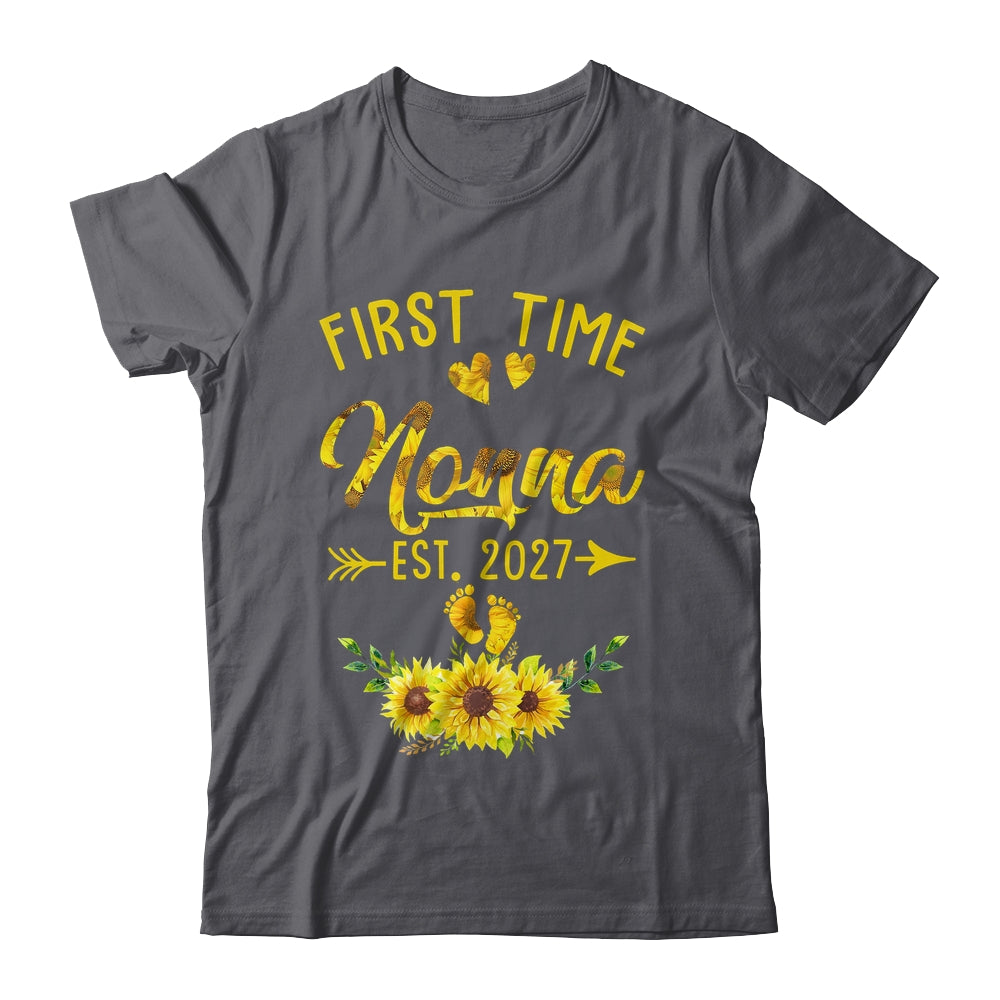 First Time Nonna Est 2027 Sunflower Promoted To Nonna Shirt & Tank Top | teecentury