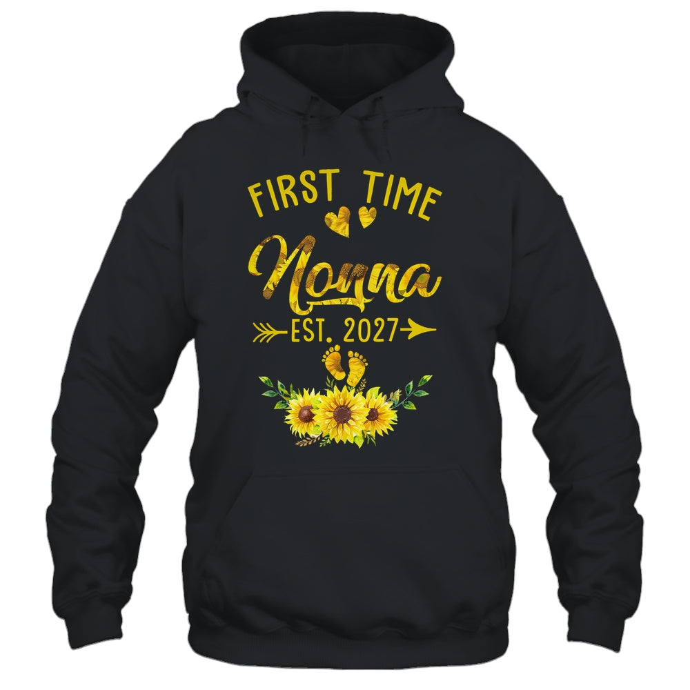 First Time Nonna Est 2027 Sunflower Promoted To Nonna Shirt & Tank Top | teecentury
