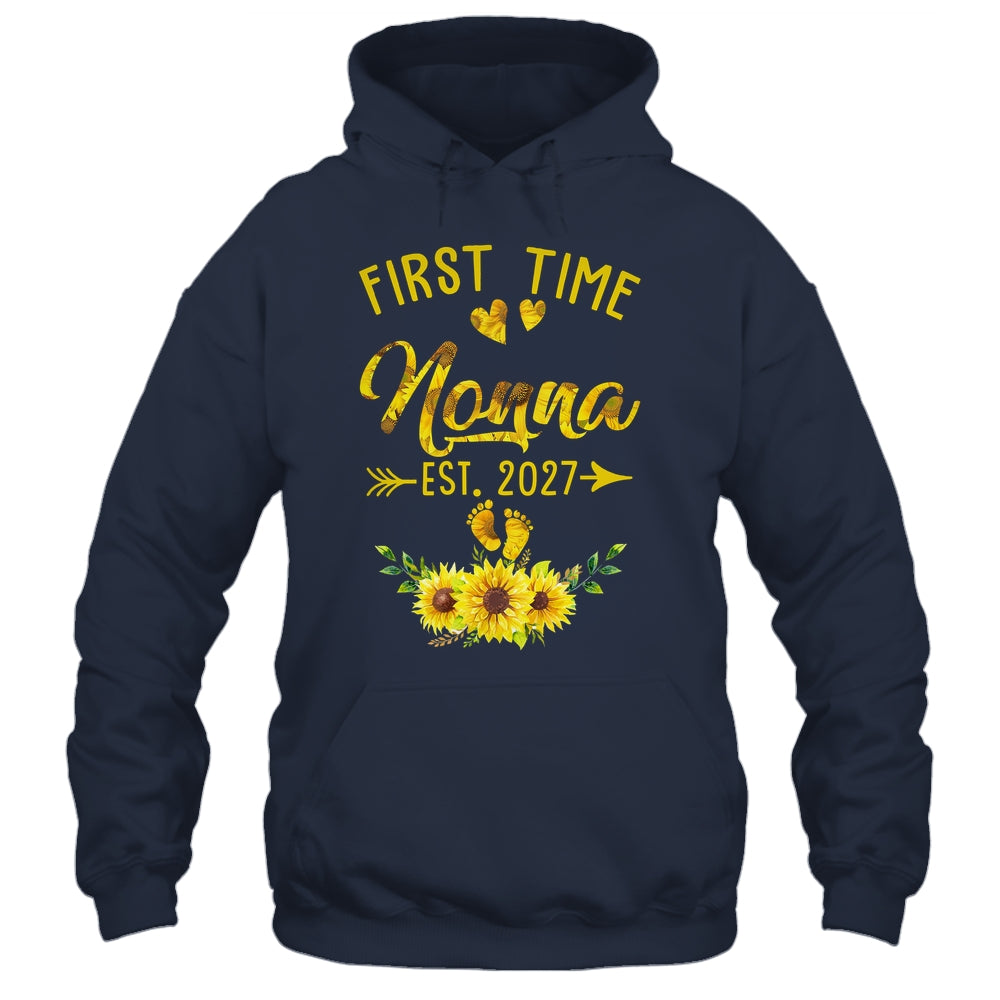 First Time Nonna Est 2027 Sunflower Promoted To Nonna Shirt & Tank Top | teecentury
