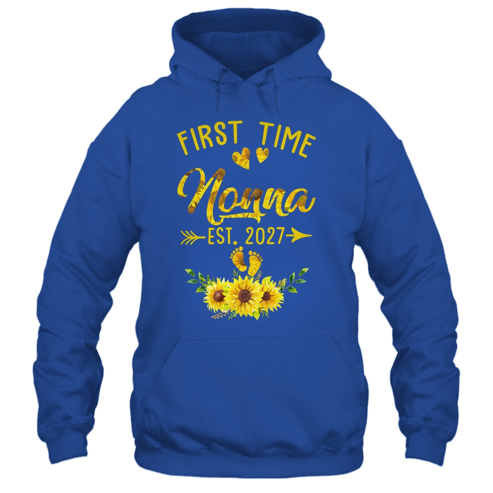 First Time Nonna Est 2027 Sunflower Promoted To Nonna Shirt & Tank Top | teecentury