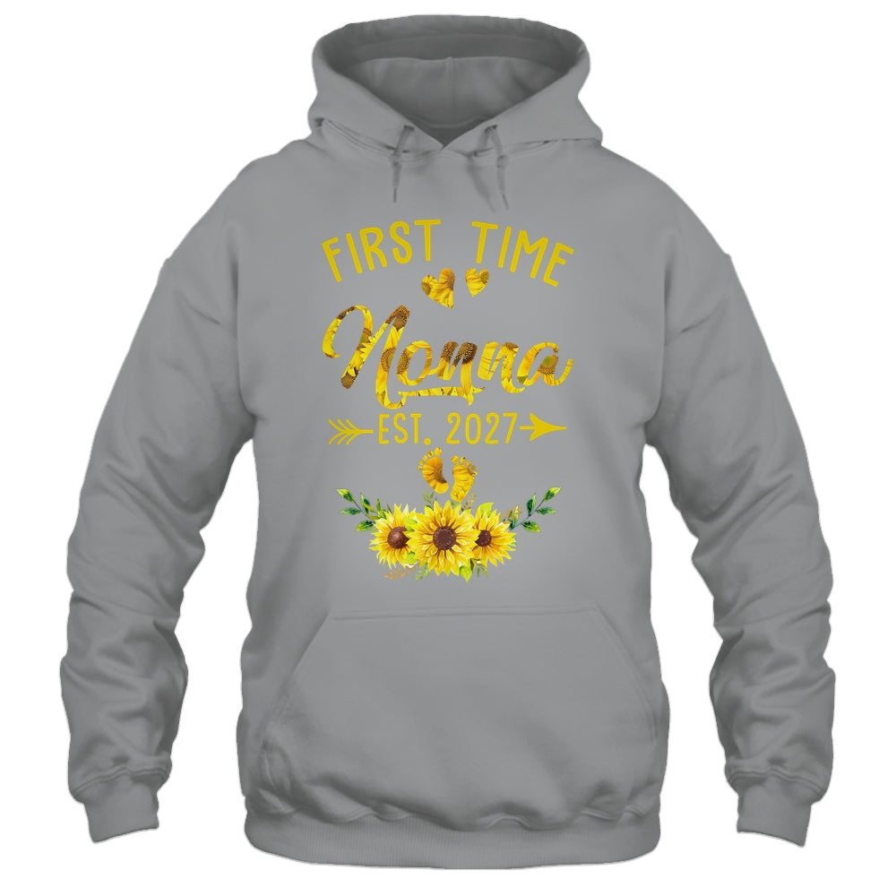 First Time Nonna Est 2027 Sunflower Promoted To Nonna Shirt & Tank Top | teecentury