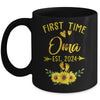 First Time Oma Est 2024 Sunflower Promoted To Oma Mug | teecentury