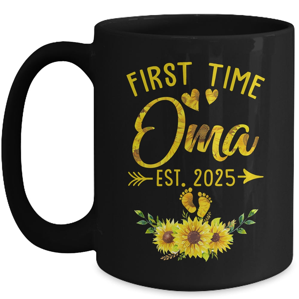 First Time Oma Est 2025 Sunflower Promoted To Oma Mug | teecentury