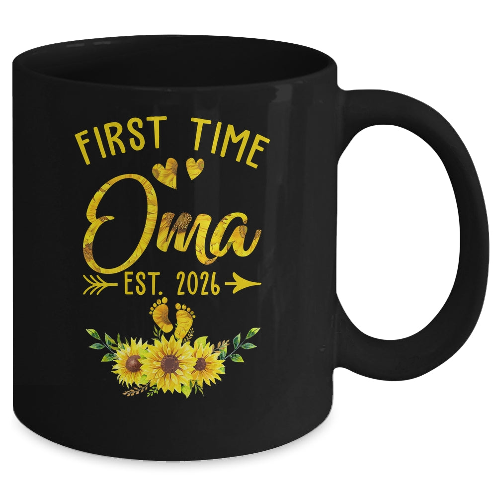 First Time Oma Est 2026 Sunflower Promoted To Oma Mug | teecentury