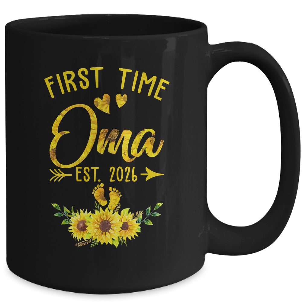 First Time Oma Est 2026 Sunflower Promoted To Oma Mug | teecentury