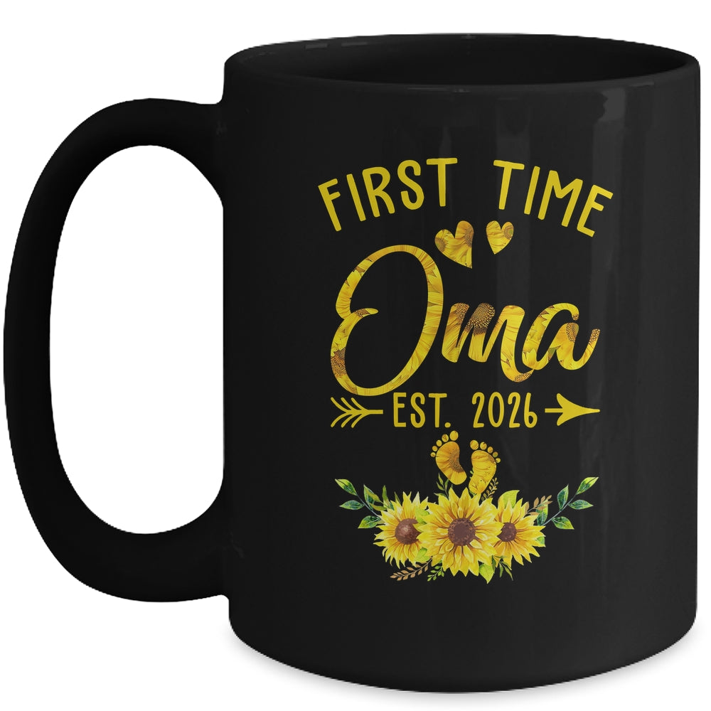 First Time Oma Est 2026 Sunflower Promoted To Oma Mug | teecentury