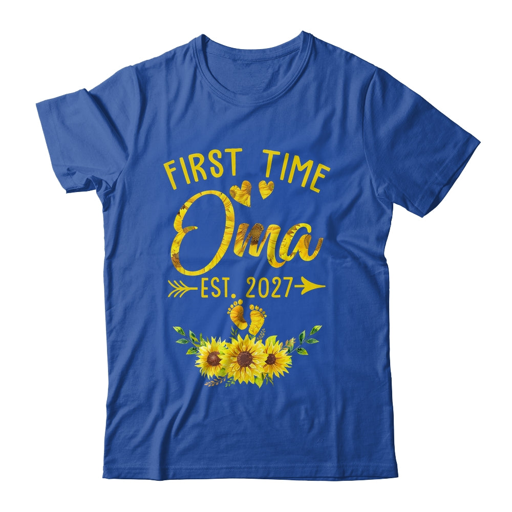First Time Oma Est 2027 Sunflower Promoted To Oma Shirt & Tank Top | teecentury