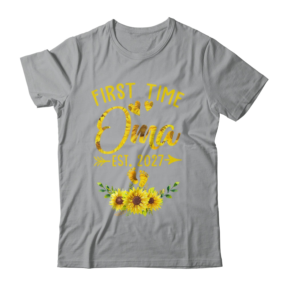 First Time Oma Est 2027 Sunflower Promoted To Oma Shirt & Tank Top | teecentury