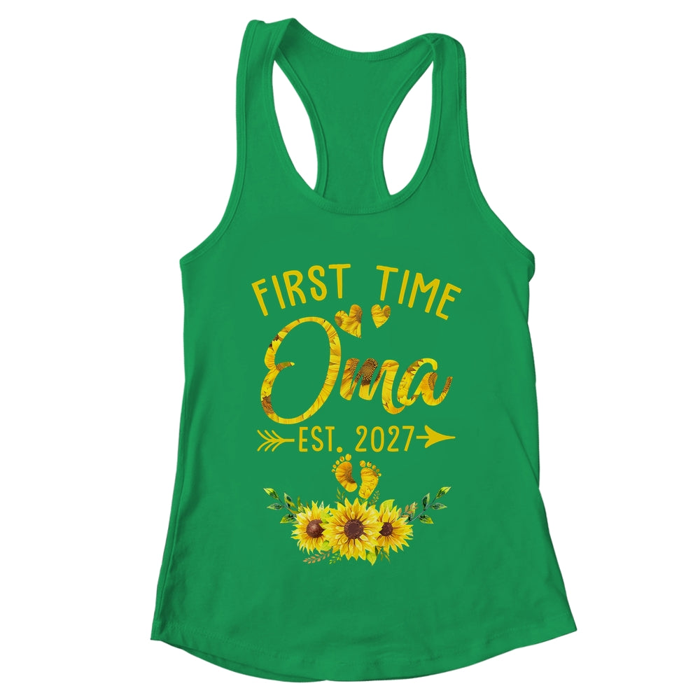 First Time Oma Est 2027 Sunflower Promoted To Oma Shirt & Tank Top | teecentury
