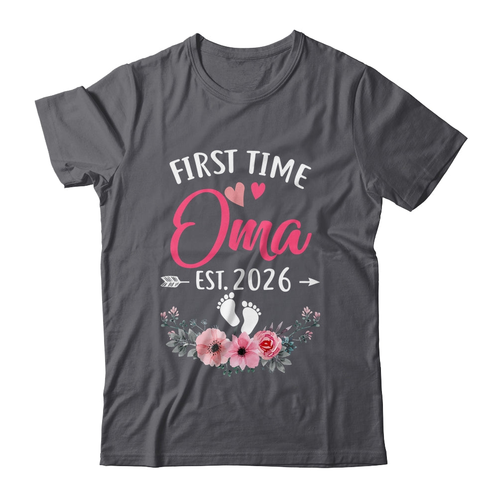 First Time Oma Promoted To Oma Est 2026 Mothers Day Shirt & Tank Top | teecentury