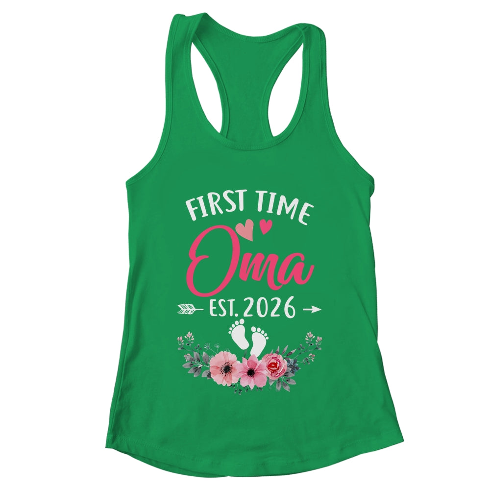 First Time Oma Promoted To Oma Est 2026 Mothers Day Shirt & Tank Top | teecentury
