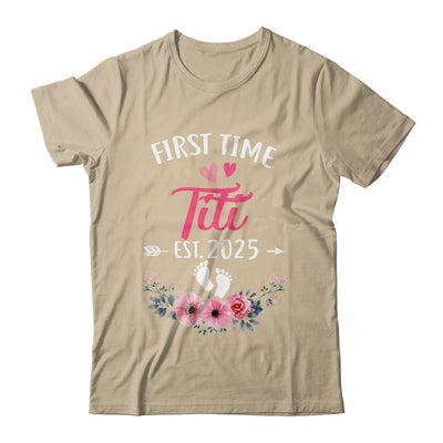 First Time Titi Promoted To Titi Est 2025 Mothers Day Shirt & Hoodie | teecentury