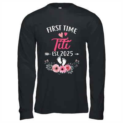 First Time Titi Promoted To Titi Est 2025 Mothers Day Shirt & Hoodie | teecentury