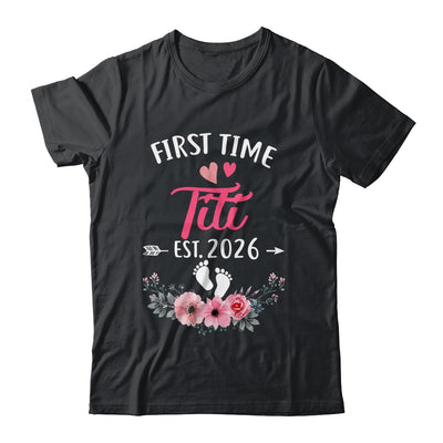 First Time Titi Promoted To Titi Est 2026 Mothers Day Shirt & Tank Top | teecentury