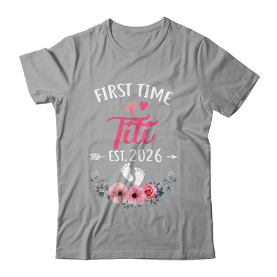 First Time Titi Promoted To Titi Est 2026 Mothers Day Shirt & Tank Top | teecentury