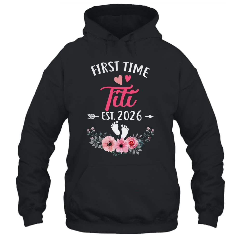 First Time Titi Promoted To Titi Est 2026 Mothers Day Shirt & Tank Top | teecentury