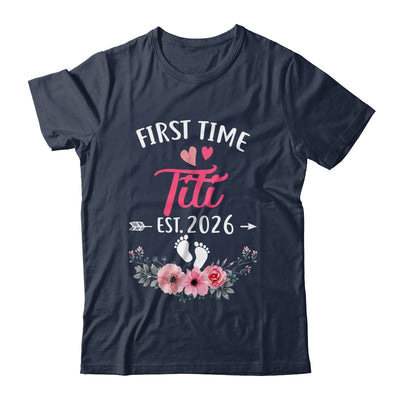 First Time Titi Promoted To Titi Est 2027 Mothers Day Shirt & Tank Top | teecentury
