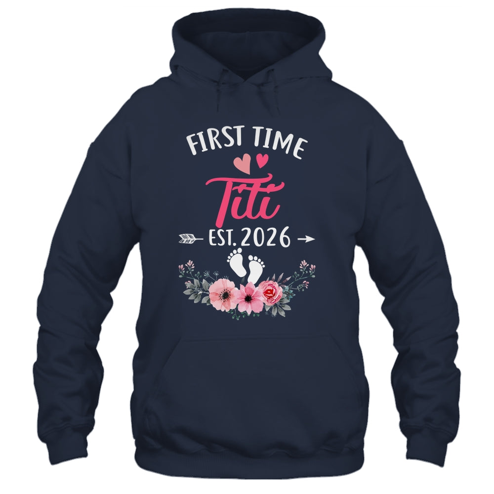 First Time Titi Promoted To Titi Est 2027 Mothers Day Shirt & Tank Top | teecentury