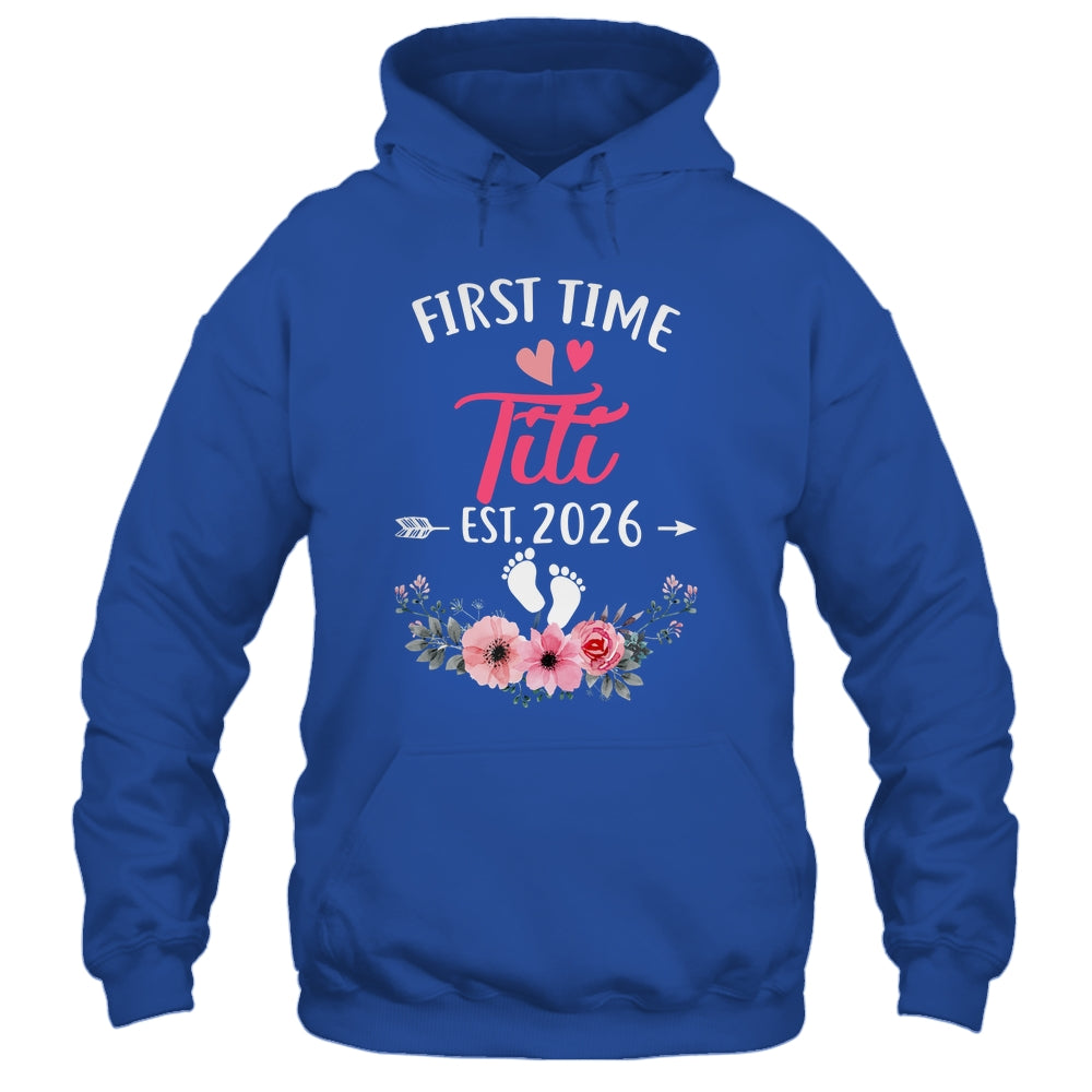First Time Titi Promoted To Titi Est 2027 Mothers Day Shirt & Tank Top | teecentury