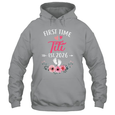 First Time Titi Promoted To Titi Est 2027 Mothers Day Shirt & Tank Top | teecentury