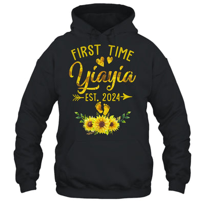 First Time Yiayia Est 2024 Sunflower Promoted To Yiayia Shirt & Tank Top | teecentury