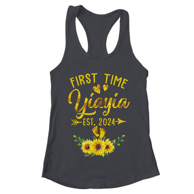 First Time Yiayia Est 2024 Sunflower Promoted To Yiayia Shirt & Tank Top | teecentury