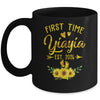First Time Yiayia Est 2026 Sunflower Promoted To Yiayia Mug | teecentury