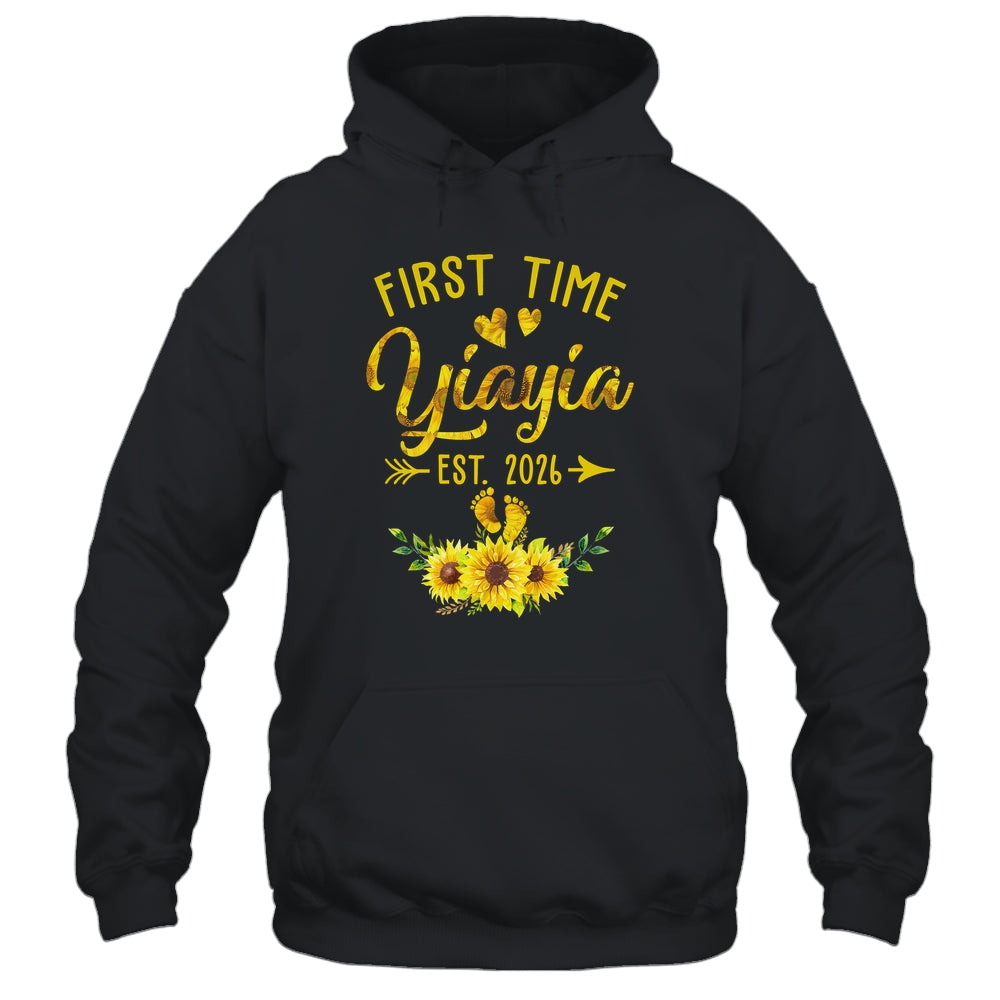 First Time Yiayia Est 2026 Sunflower Promoted To Yiayia Shirt & Tank Top | teecentury