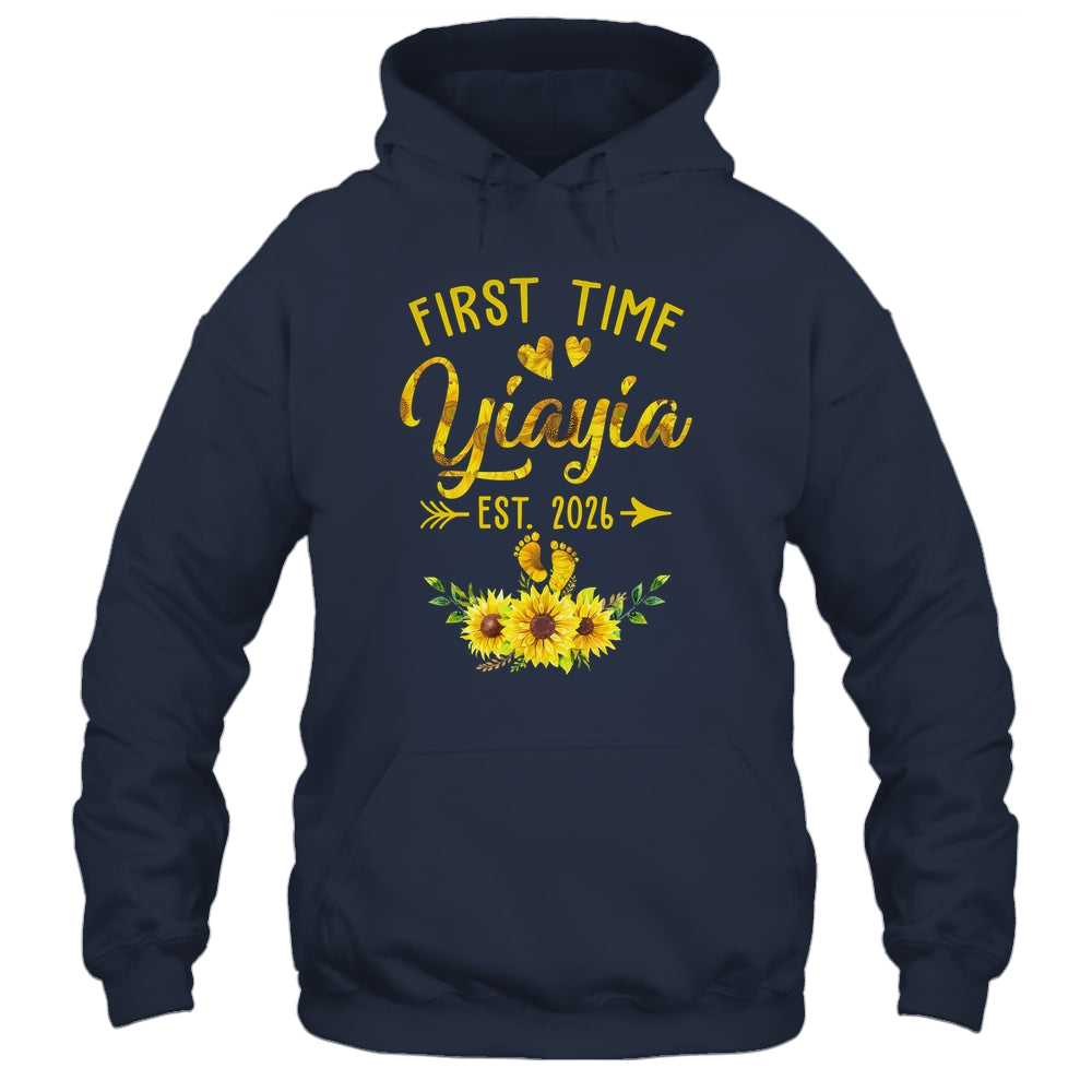 First Time Yiayia Est 2026 Sunflower Promoted To Yiayia Shirt & Tank Top | teecentury