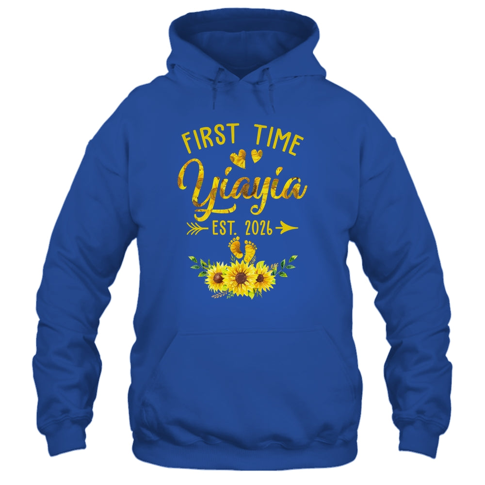 First Time Yiayia Est 2026 Sunflower Promoted To Yiayia Shirt & Tank Top | teecentury