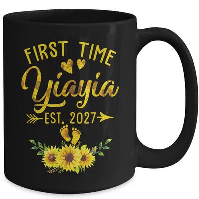 First Time Yiayia Est 2027 Sunflower Promoted To Yiayia Mug | teecentury