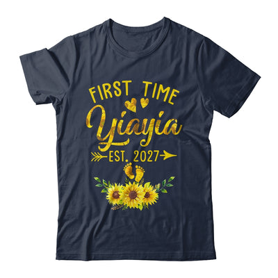 First Time Yiayia Est 2027 Sunflower Promoted To Yiayia Shirt & Tank Top | teecentury