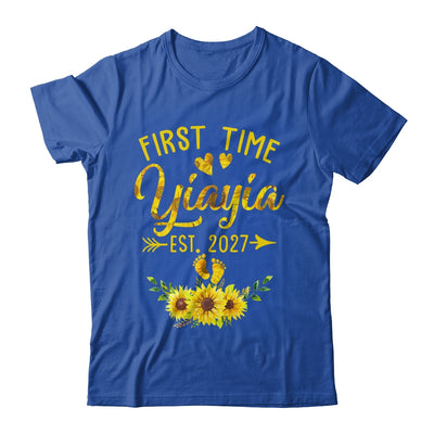 First Time Yiayia Est 2027 Sunflower Promoted To Yiayia Shirt & Tank Top | teecentury