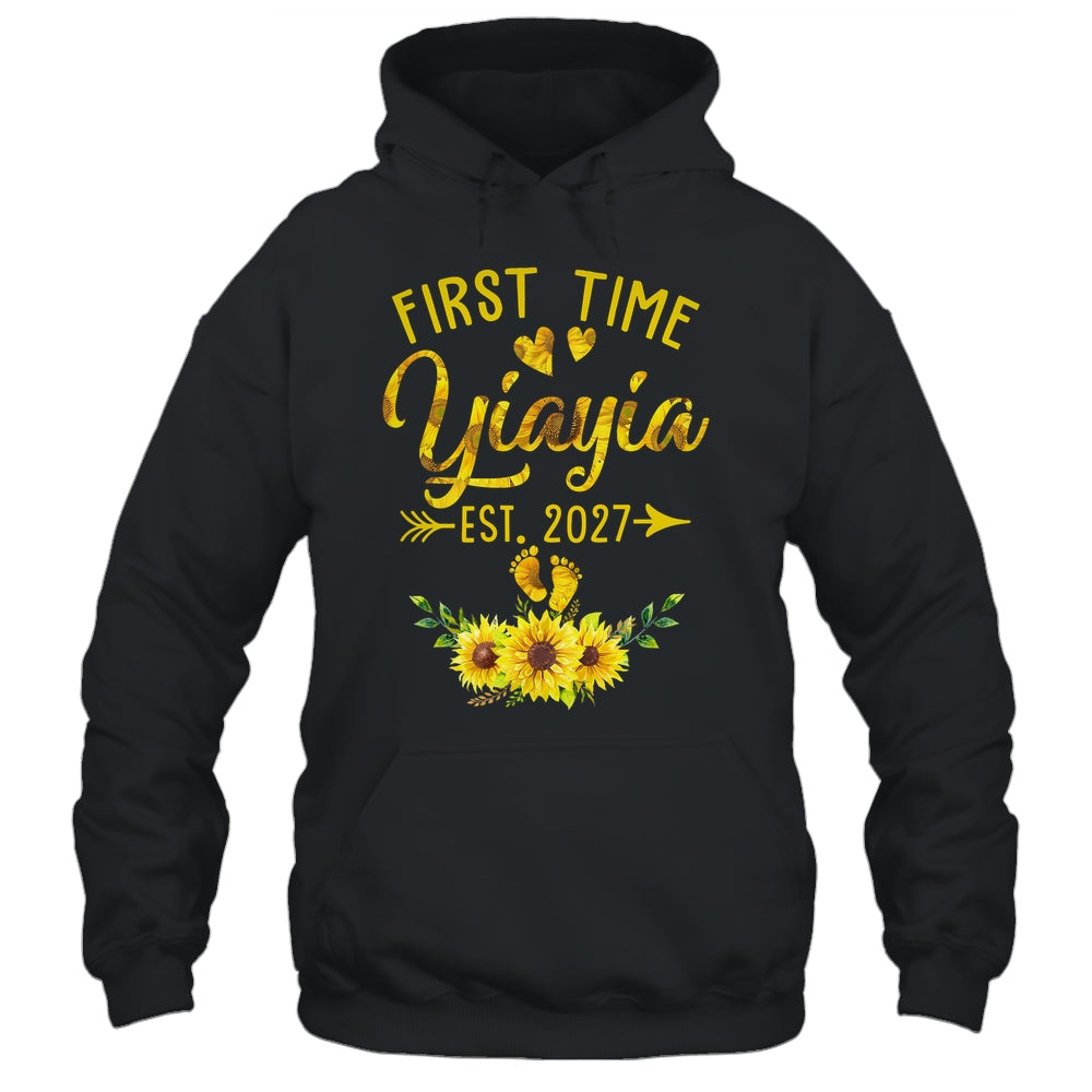 First Time Yiayia Est 2027 Sunflower Promoted To Yiayia Shirt & Tank Top | teecentury