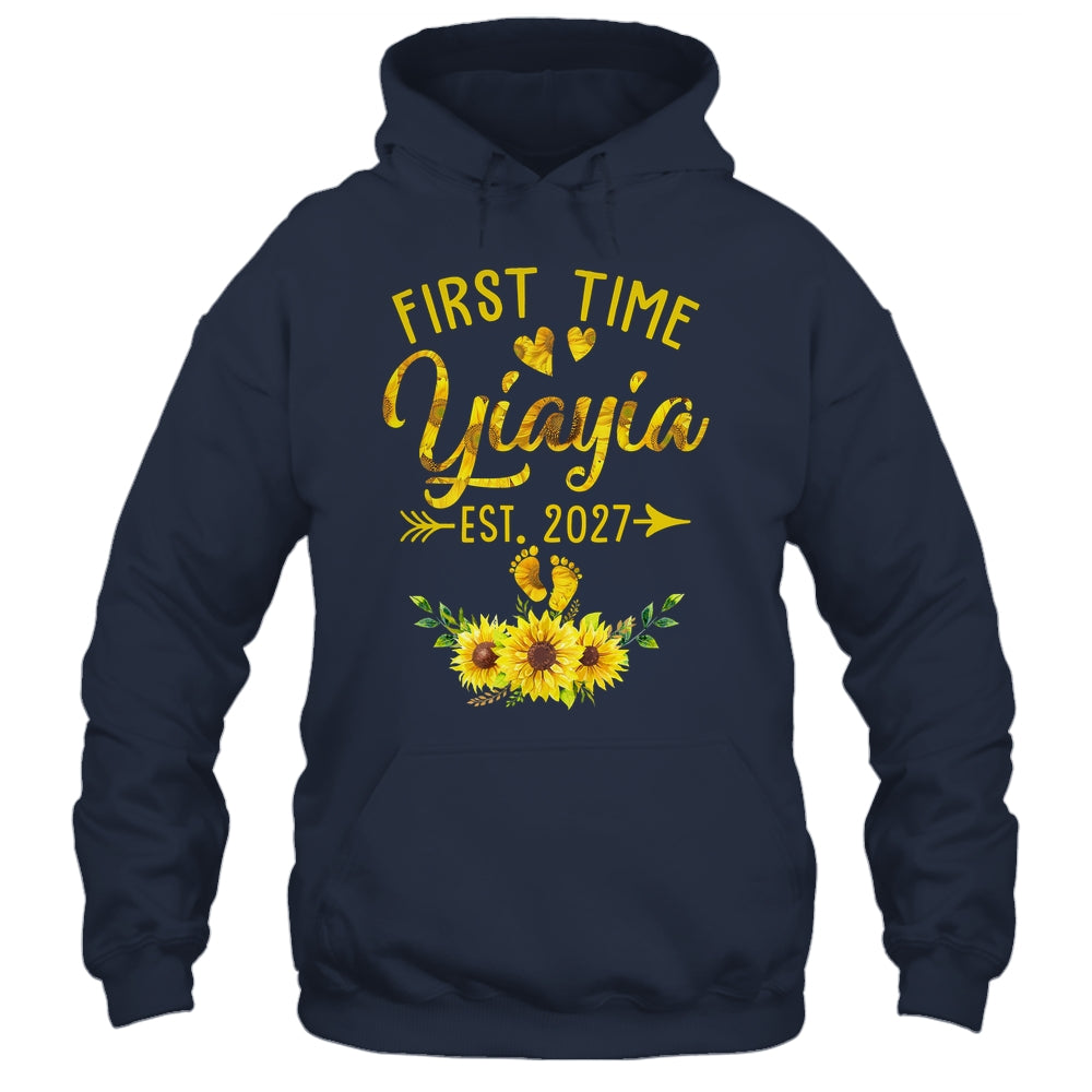 First Time Yiayia Est 2027 Sunflower Promoted To Yiayia Shirt & Tank Top | teecentury