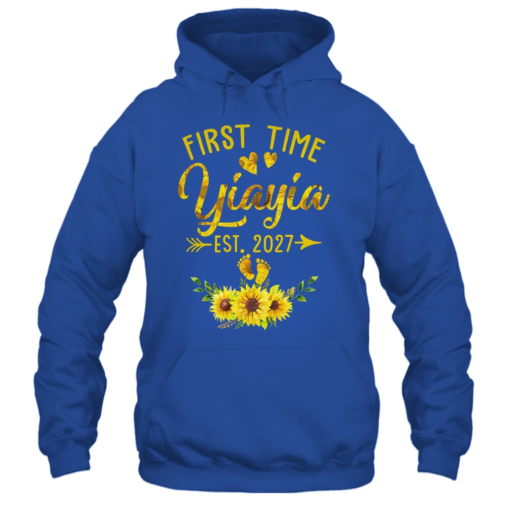 First Time Yiayia Est 2027 Sunflower Promoted To Yiayia Shirt & Tank Top | teecentury