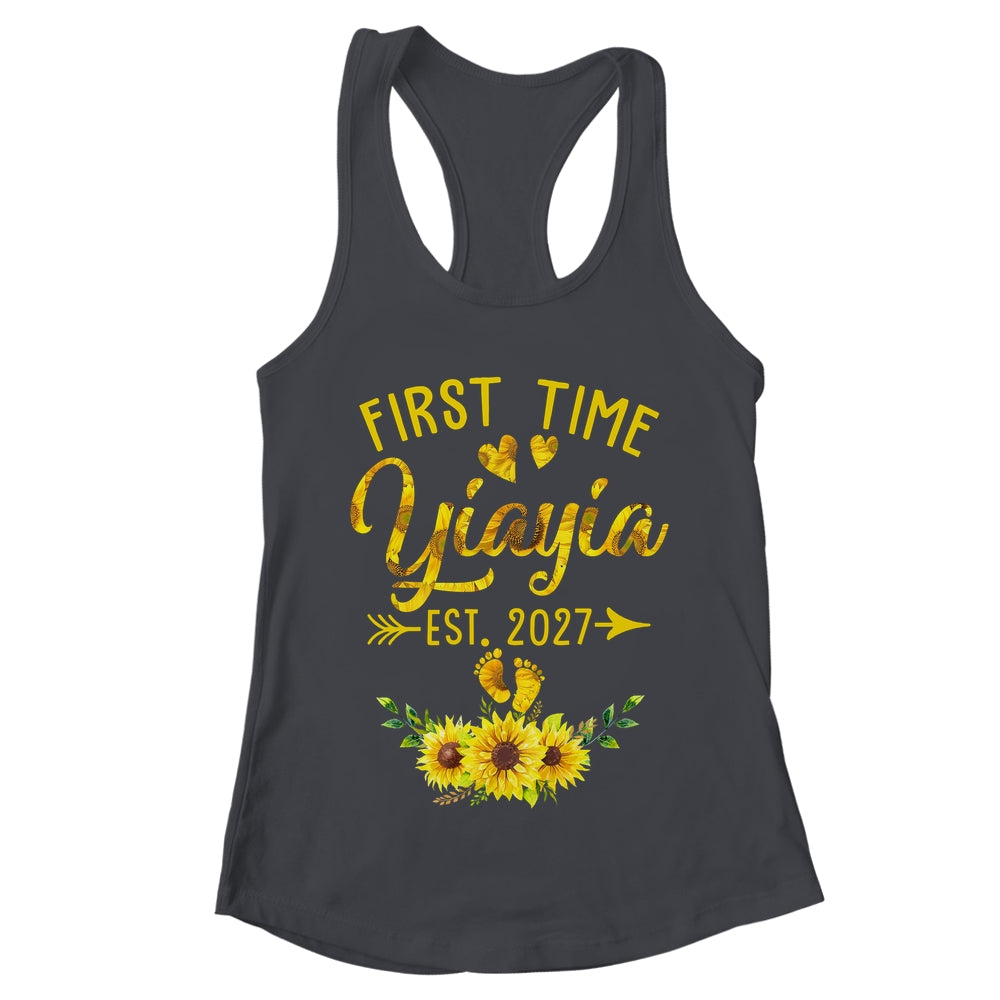 First Time Yiayia Est 2027 Sunflower Promoted To Yiayia Shirt & Tank Top | teecentury