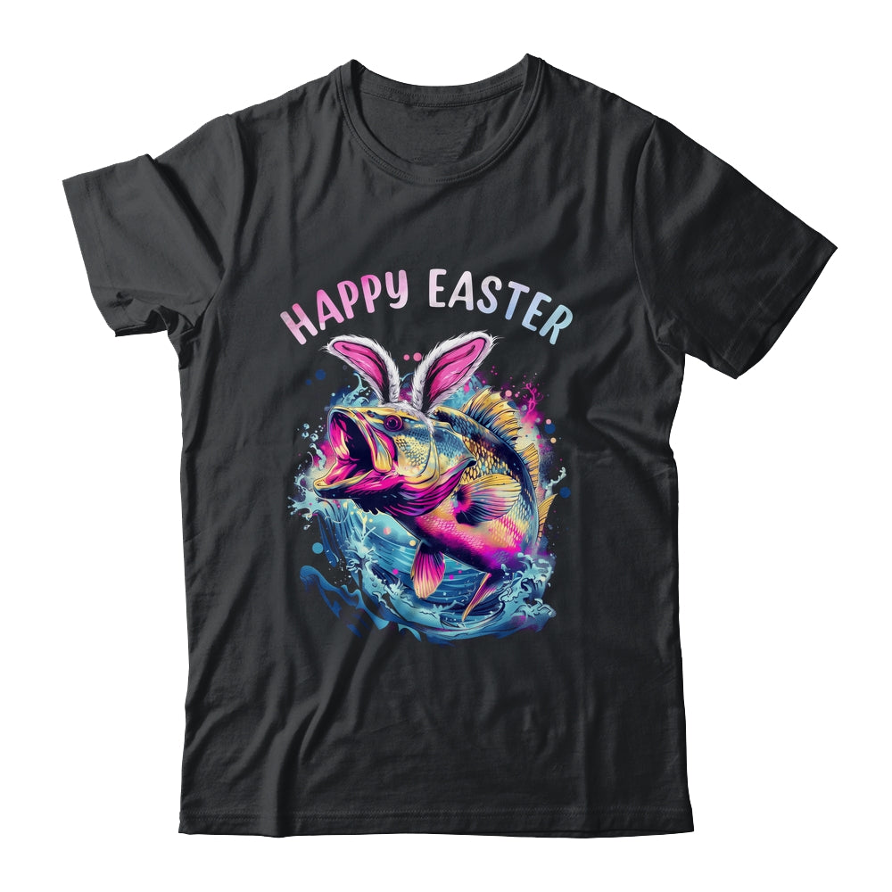 Fisherman Bunny Ears Funny Fish Easter Holiday Eggs Fishing Shirt & Hoodie | teecentury