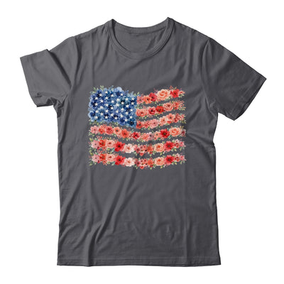 Floral American Flag Flowers Wildflowers 4Th Of July Shirt & Tank Top | teecentury