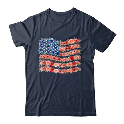 Floral American Flag Flowers Wildflowers 4Th Of July Shirt & Tank Top | teecentury
