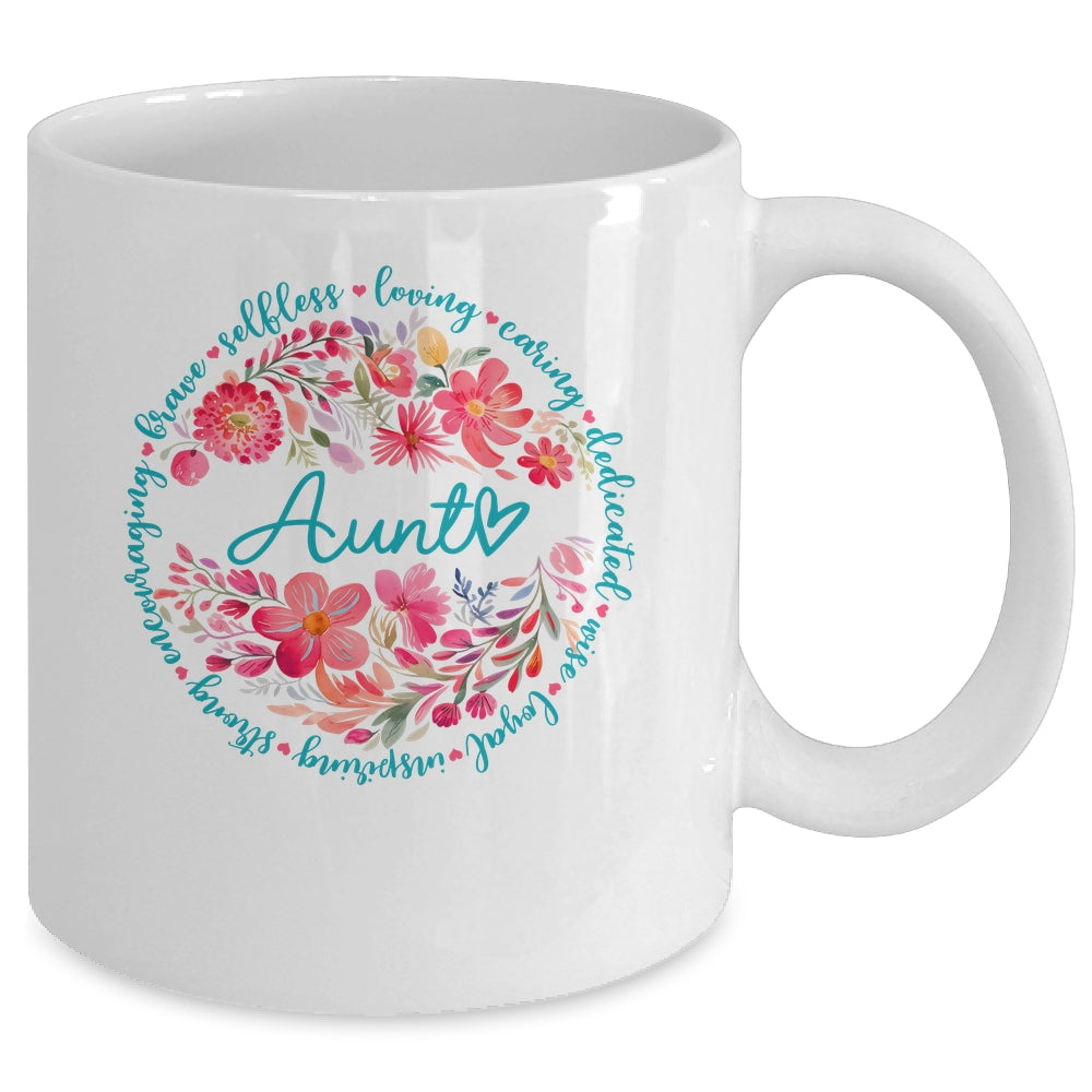 Floral Aunt Mothers Day Gardener Cute Wildflowers Women Mug | teecentury