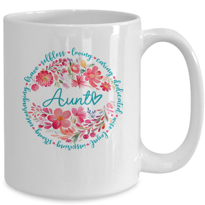 Floral Aunt Mothers Day Gardener Cute Wildflowers Women Mug | teecentury
