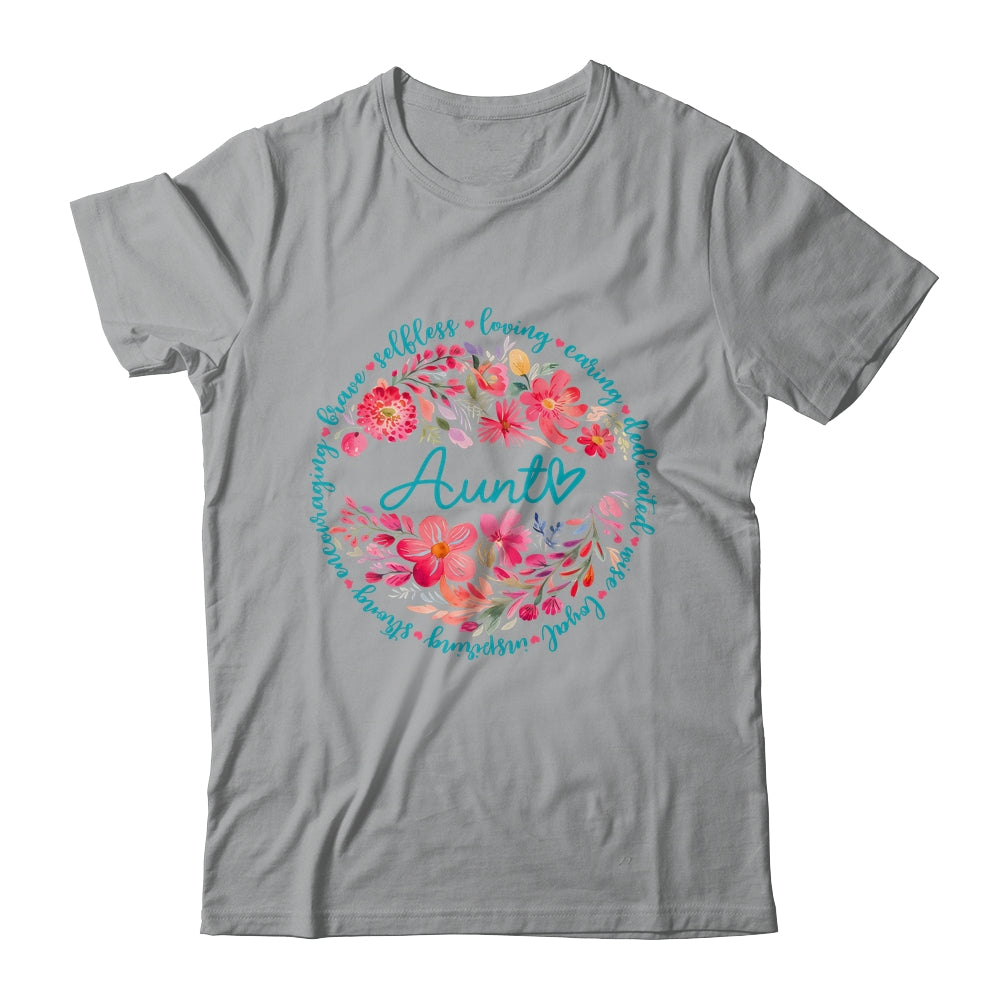 Floral Aunt Mothers Day Gardener Cute Wildflowers Women Shirt & Tank Top | teecentury