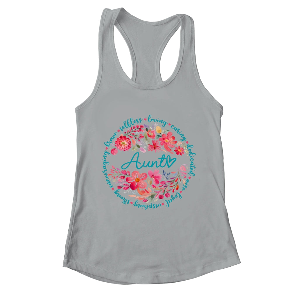 Floral Aunt Mothers Day Gardener Cute Wildflowers Women Shirt & Tank Top | teecentury