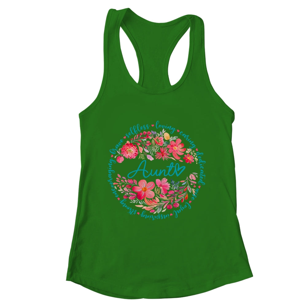 Floral Aunt Mothers Day Gardener Cute Wildflowers Women Shirt & Tank Top | teecentury