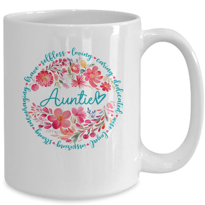 Floral Auntie Mothers Day Gardener Cute Wildflowers Women Mug | teecentury