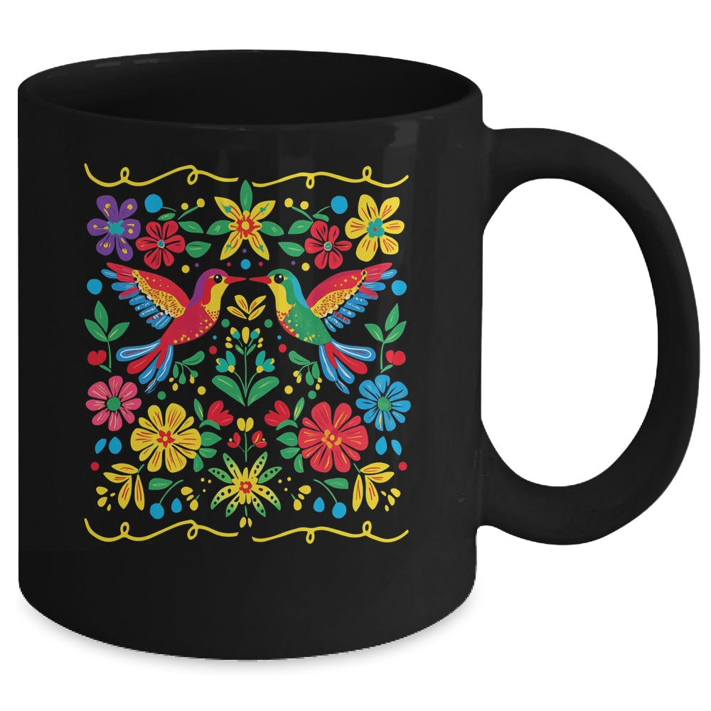 Floral Bird Otomi Mexican Style Mexicano Mexicana Mug | teecentury