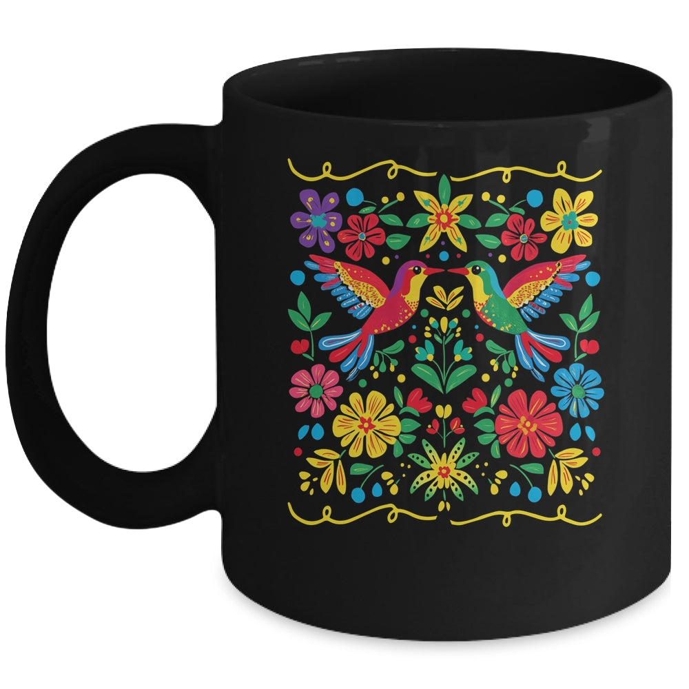 Floral Bird Otomi Mexican Style Mexicano Mexicana Mug | teecentury
