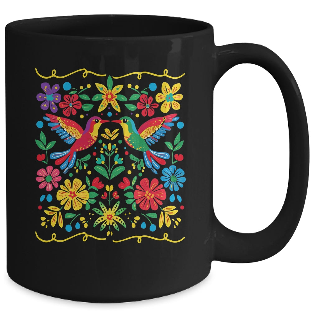 Floral Bird Otomi Mexican Style Mexicano Mexicana Mug | teecentury